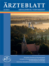 Titelbild der aktuellen Ausgabe des Ärzteblattes Mecklenburg-Vorpommern