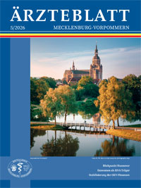 Titelbild der aktuellen Ausgabe des Ärzteblattes Mecklenburg-Vorpommern