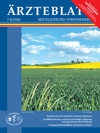 Titelbild der aktuellen Ausgabe des Ärzteblattes Mecklenburg-Vorpommern